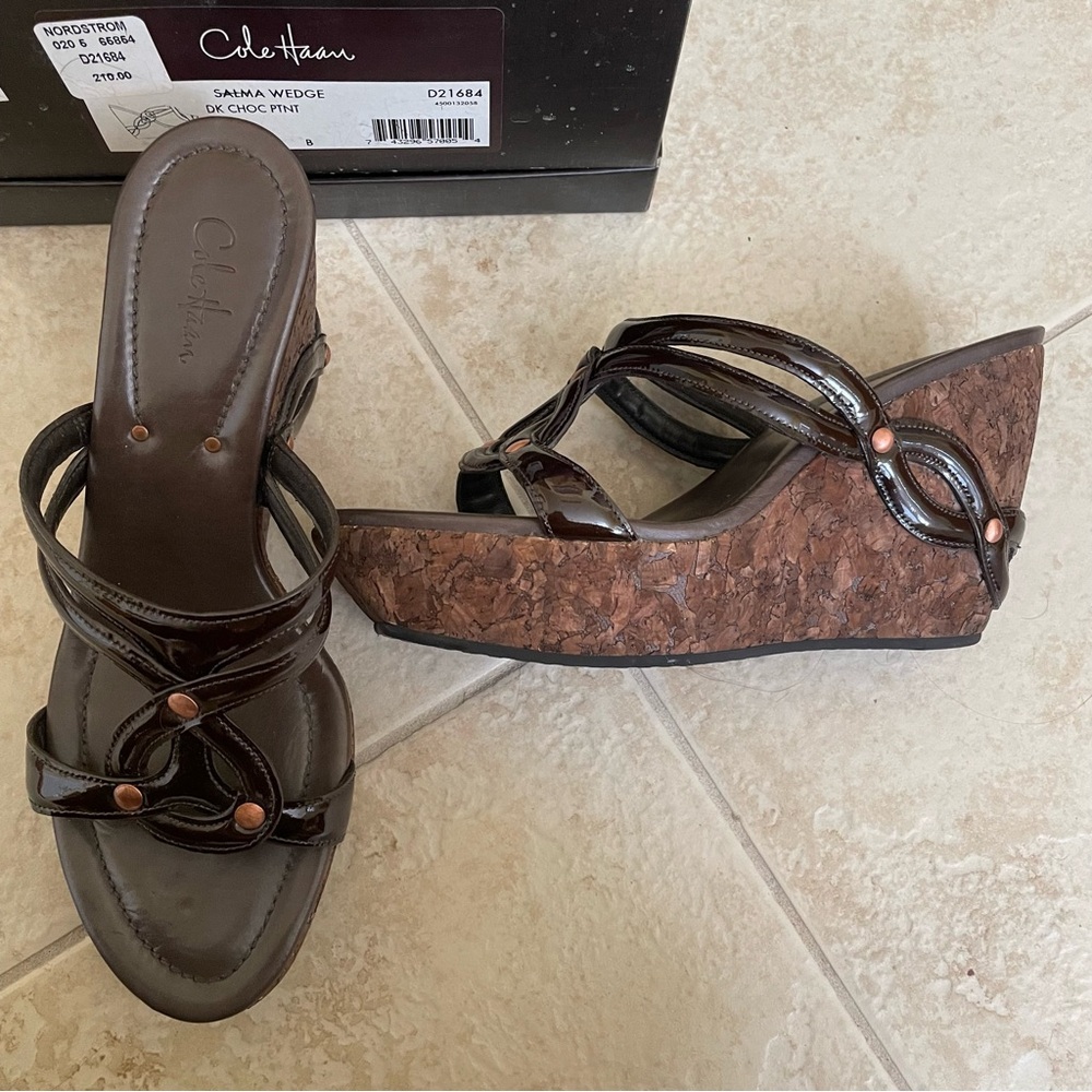 Cole Haan Women's Brown Leather Sandals, Sz 8